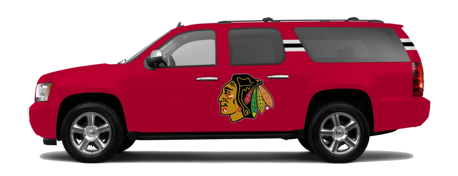 Vehicle wraps — Concept — driver side, the red jersey